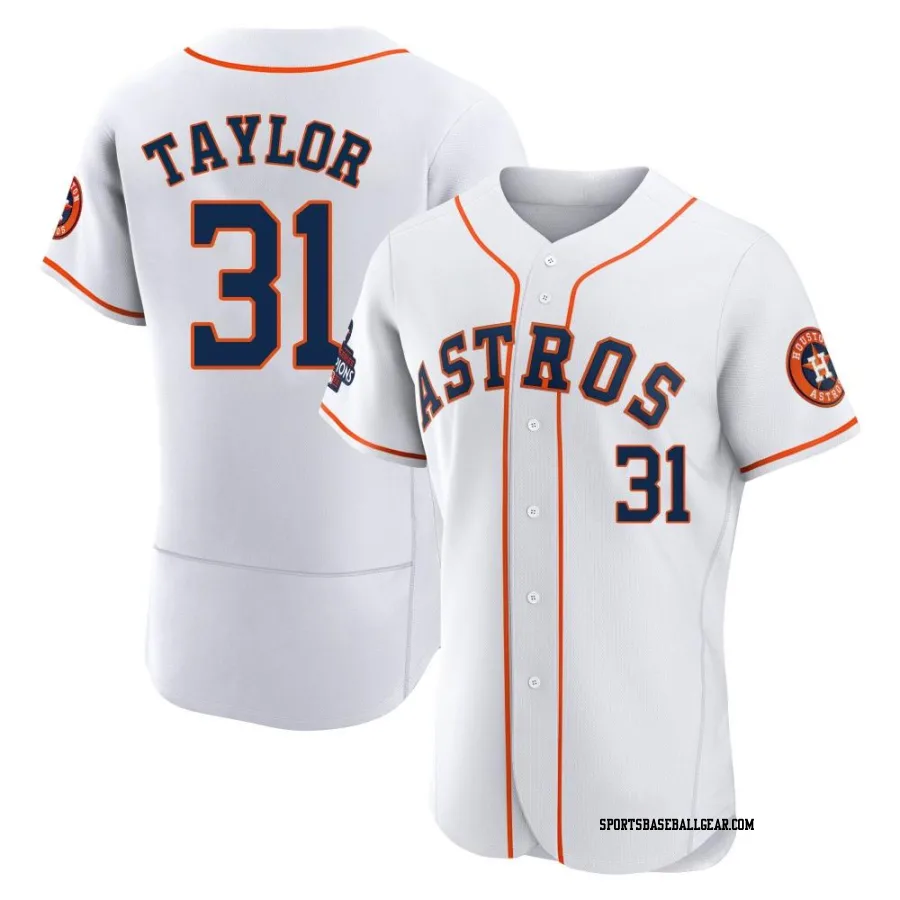 Andrew Taylor Men's Houston Astros White Authentic 2022 World Series Champions Home Jersey