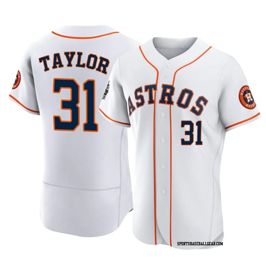 Andrew Taylor Men's Houston Astros White Authentic 2022 World Series Home Jersey