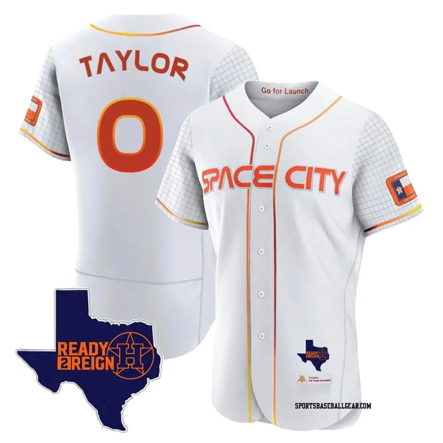 Andrew Taylor Men's Houston Astros White Authentic 2023 Space City Ready 2 Reign Flex Base Jersey