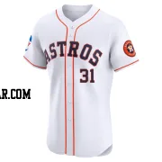 Andrew Taylor Men's Houston Astros White Elite Home Patch Jersey