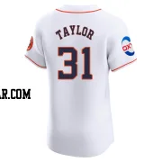 Andrew Taylor Men's Houston Astros White Elite Home Patch Jersey