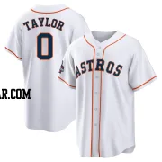 Andrew Taylor Men's Houston Astros White Replica 2022 World Series Champions Home Jersey