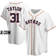 Andrew Taylor Men's Houston Astros White Replica Home Jersey