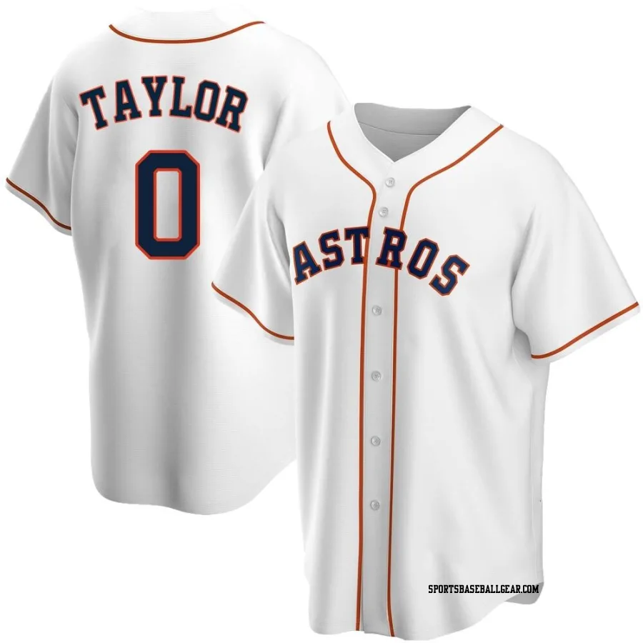 Andrew Taylor Men's Houston Astros White Replica Home Jersey