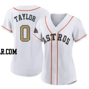 Andrew Taylor Women's Houston Astros Gold Replica White 2023 Collection Jersey