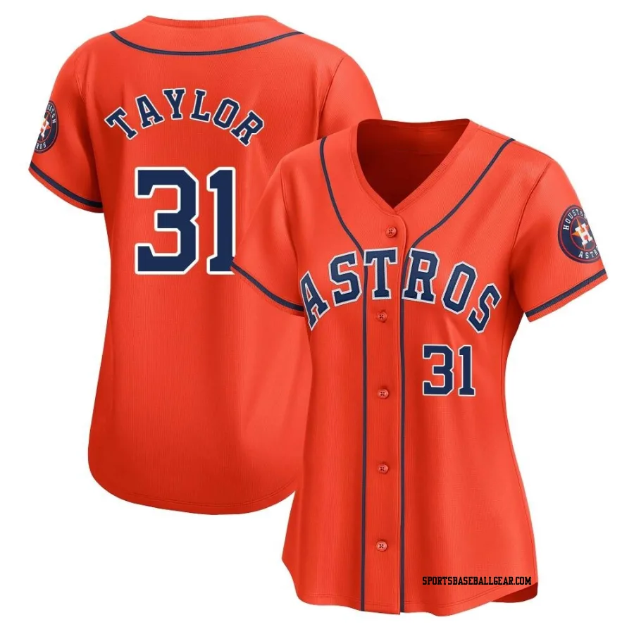 Andrew Taylor Women's Houston Astros Orange Limited Alternate Jersey