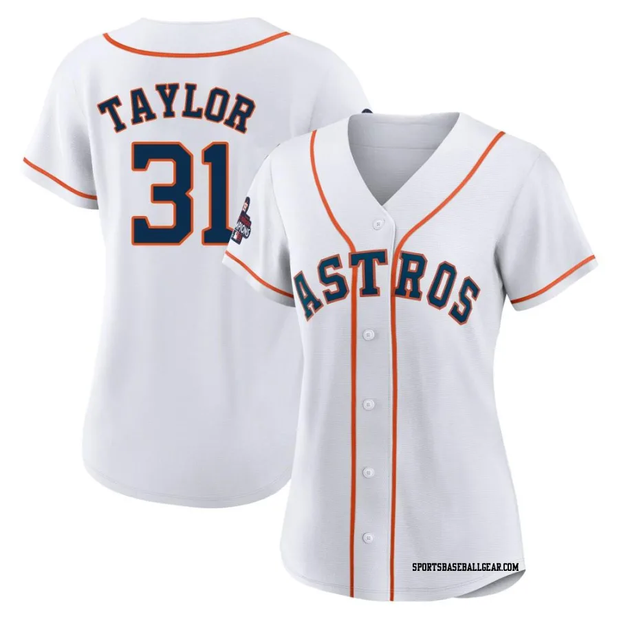 Andrew Taylor Women's Houston Astros White Authentic 2022 World Series Champions Home Jersey