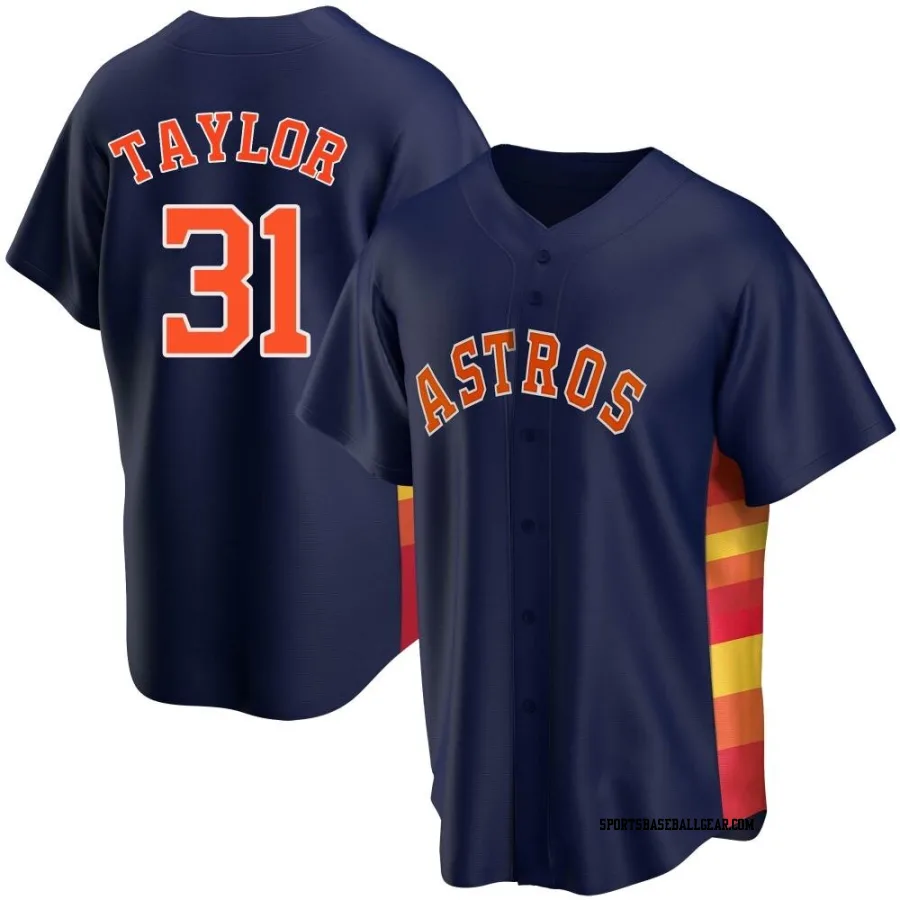 Andrew Taylor Youth Houston Astros Navy Replica Alternate Jersey