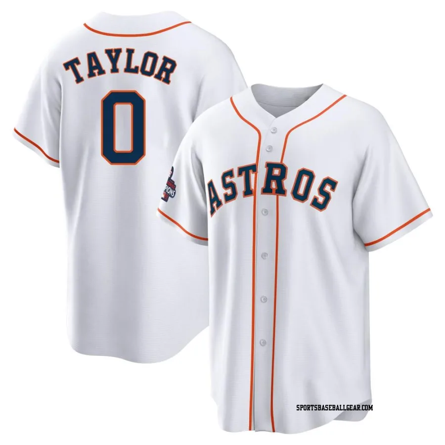 Andrew Taylor Youth Houston Astros White Replica 2022 World Series Champions Home Jersey