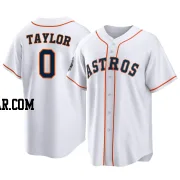 Andrew Taylor Youth Houston Astros White Replica 2022 World Series Home Jersey