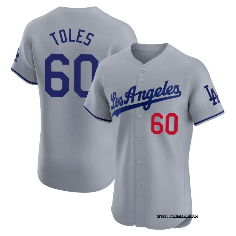 Andrew Toles Men's Los Angeles Dodgers Gray Elite Road Jersey