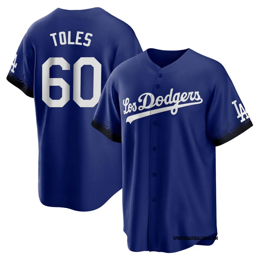 Andrew Toles Men's Los Angeles Dodgers Royal Replica 2021 City Connect Jersey