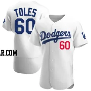 Andrew Toles Men's Los Angeles Dodgers White Authentic Home Jersey