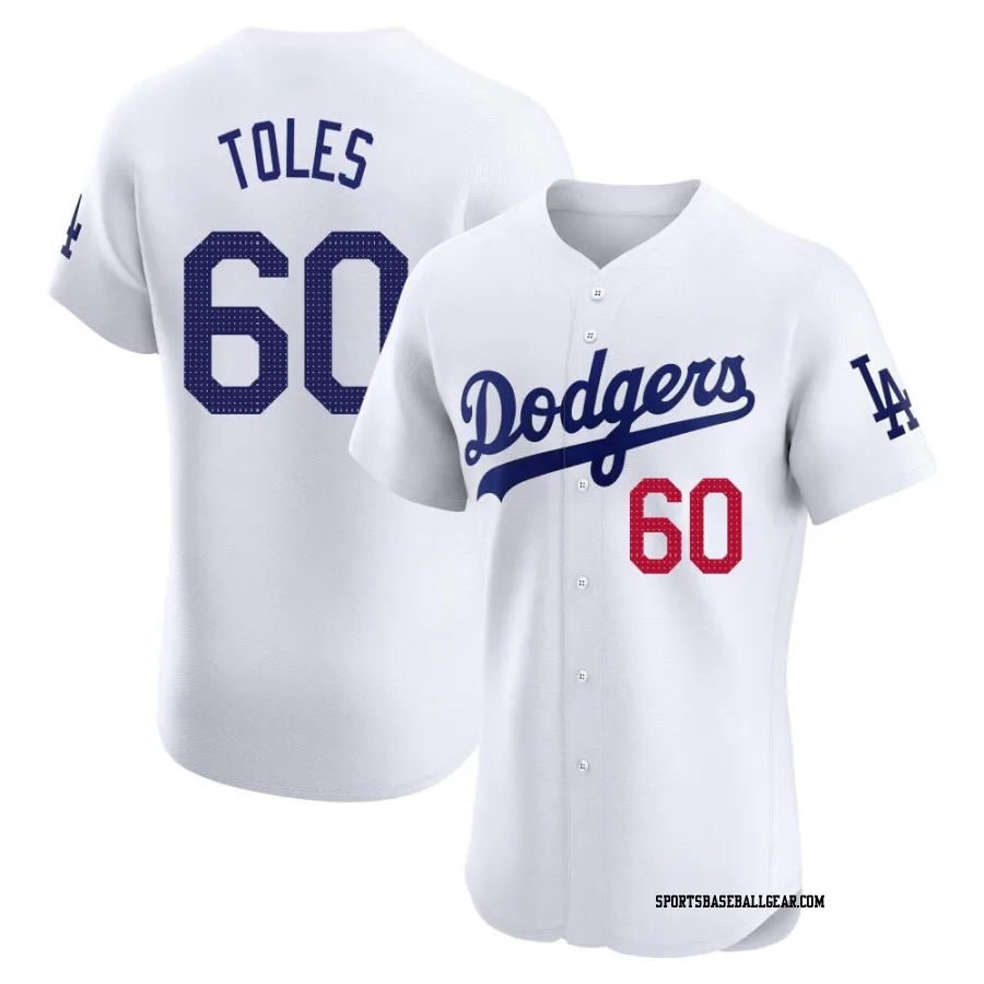 Andrew Toles Men's Los Angeles Dodgers White Elite Home Jersey