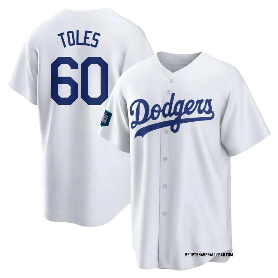 Andrew Toles Men's Los Angeles Dodgers White Replica 2024 World Tour Seoul Series Home Jersey