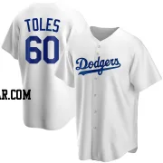 Andrew Toles Men's Los Angeles Dodgers White Replica Home Jersey