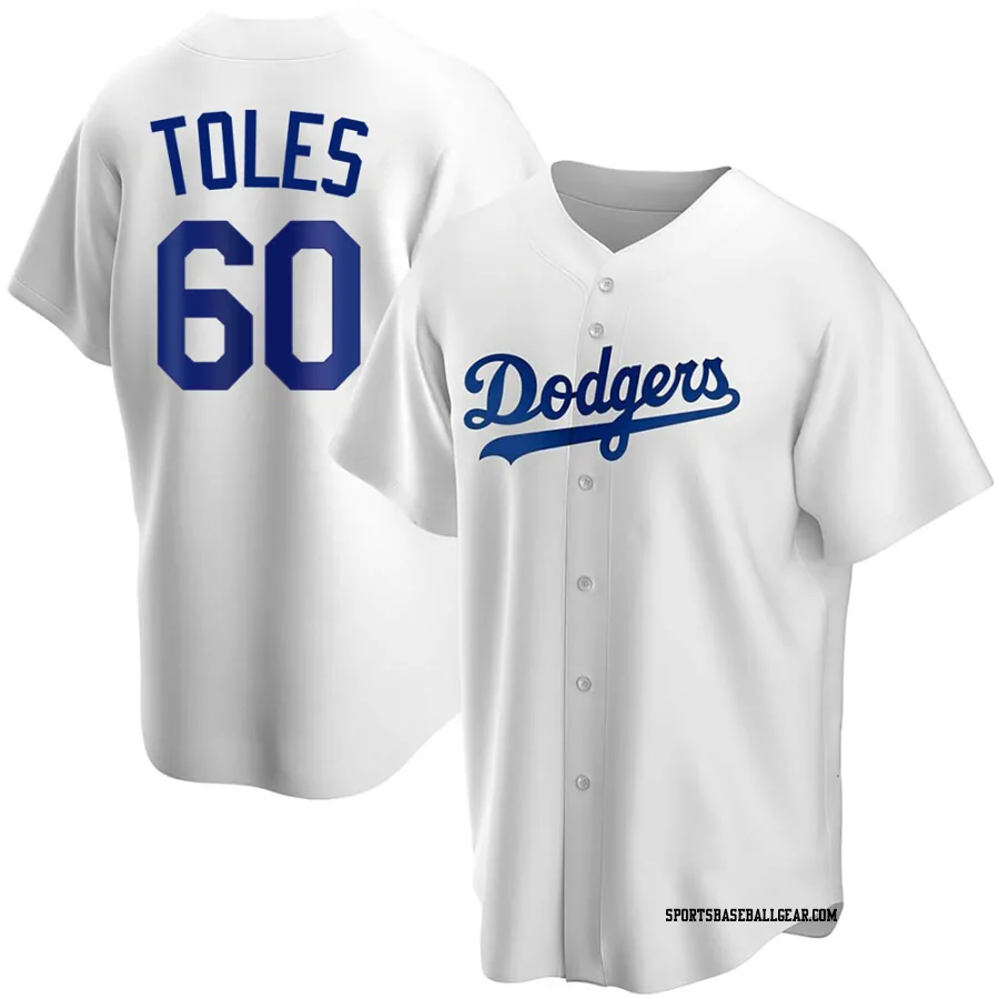 Andrew Toles Men's Los Angeles Dodgers White Replica Home Jersey