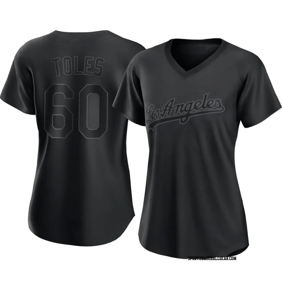 Andrew Toles Women's Los Angeles Dodgers Black Replica Pitch Fashion Jersey