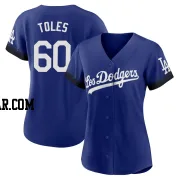 Andrew Toles Women's Los Angeles Dodgers Royal Authentic 2021 City Connect Jersey