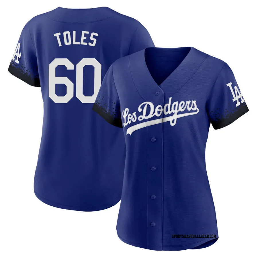 Andrew Toles Women's Los Angeles Dodgers Royal Authentic 2021 City Connect Jersey