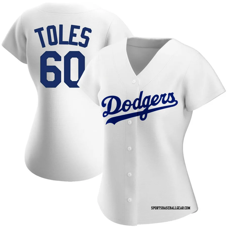 Andrew Toles Women's Los Angeles Dodgers White Authentic Home Jersey