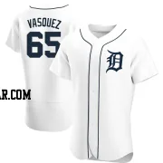 Andrew Vasquez Men's Detroit Tigers White Authentic Home Jersey