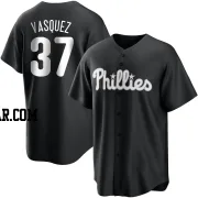 Andrew Vasquez Men's Philadelphia Phillies Black/White Replica Jersey