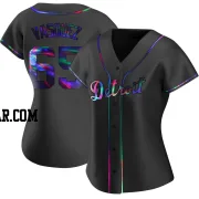 Andrew Vasquez Women's Detroit Tigers Black Holographic Replica Alternate Jersey