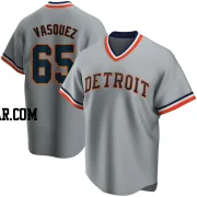 Andrew Vasquez Youth Detroit Tigers Gray Road Cooperstown Collection Jersey