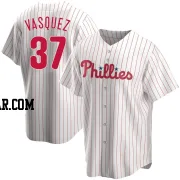 Andrew Vasquez Youth Philadelphia Phillies White Replica Home Jersey