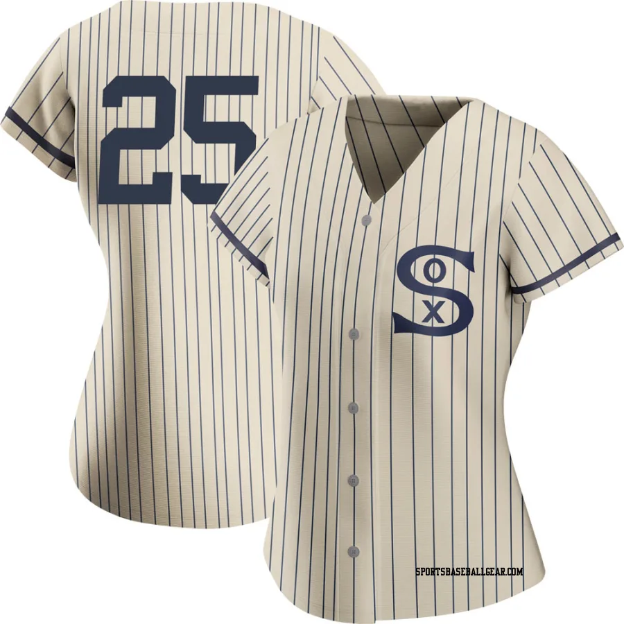 Andrew Vaughn Women's Chicago White Sox Cream Authentic 2021 Field of Dreams Jersey