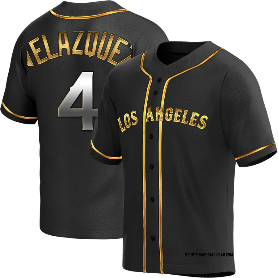 Andrew Velazquez Men's Los Angeles Angels Black Golden Replica Alternate Jersey