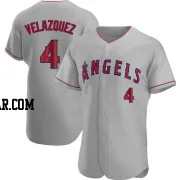 Andrew Velazquez Men's Los Angeles Angels Gray Authentic Road Jersey