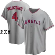 Andrew Velazquez Men's Los Angeles Angels Replica Silver Road Jersey