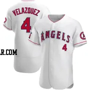 Andrew Velazquez Men's Los Angeles Angels White Authentic Jersey