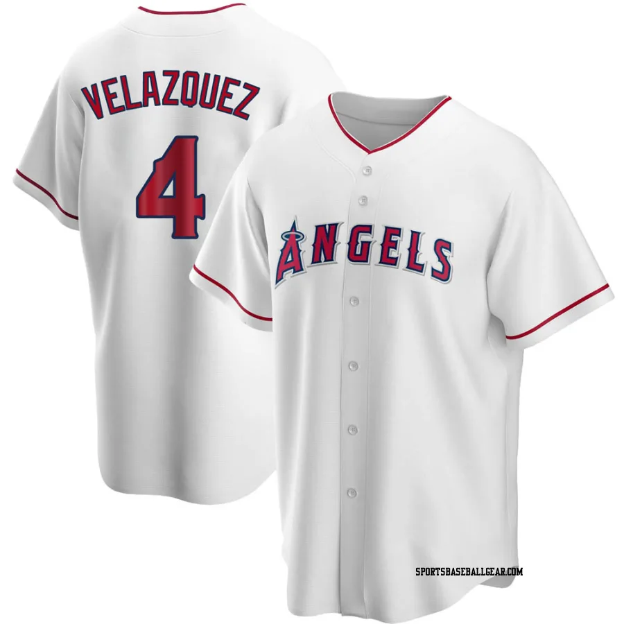 Andrew Velazquez Men's Los Angeles Angels White Replica Home Jersey