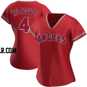 Andrew Velazquez Women's Los Angeles Angels Red Authentic Alternate Jersey