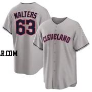 Andrew Walters Men's Cleveland Guardians Gray Replica Road Jersey