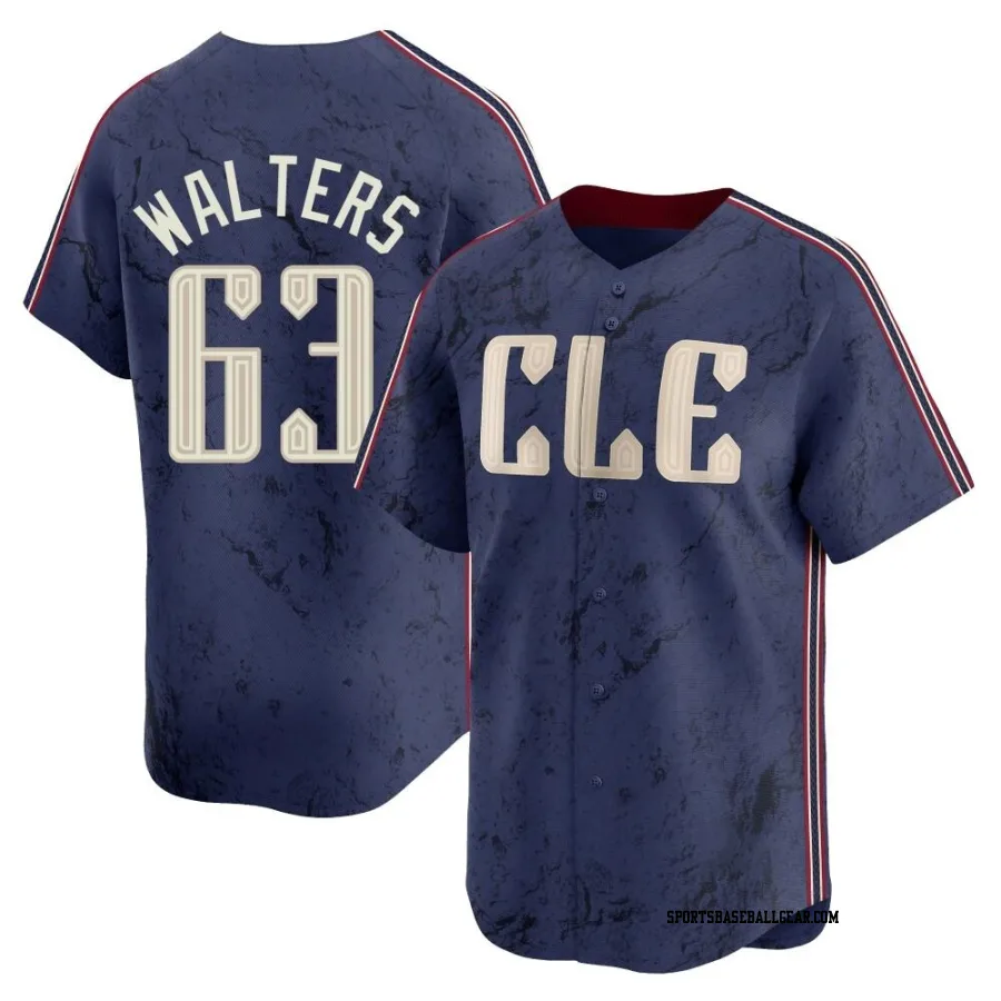 Andrew Walters Men's Cleveland Guardians Navy Limited 2024 City Connect Jersey