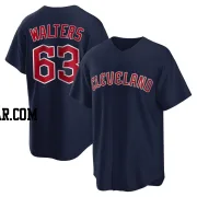 Andrew Walters Men's Cleveland Guardians Navy Replica Alternate Jersey