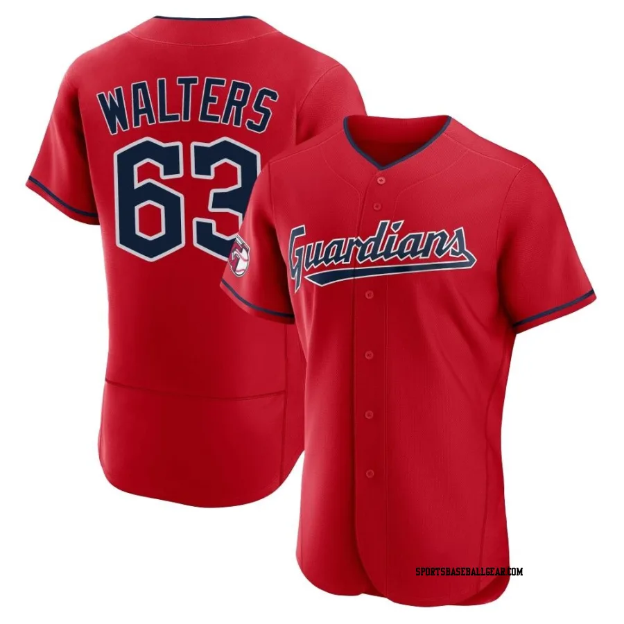 Andrew Walters Men's Cleveland Guardians Red Authentic Alternate Jersey