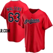 Andrew Walters Men's Cleveland Guardians Red Replica Alternate Jersey