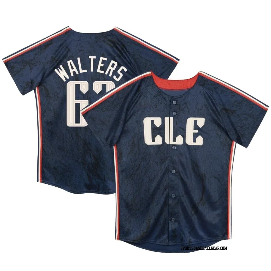 Andrew Walters Toddler Cleveland Guardians Navy Limited Preschool & 2024 City Connect Jersey