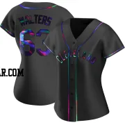 Andrew Walters Women's Cleveland Guardians Black Holographic Replica Alternate Jersey