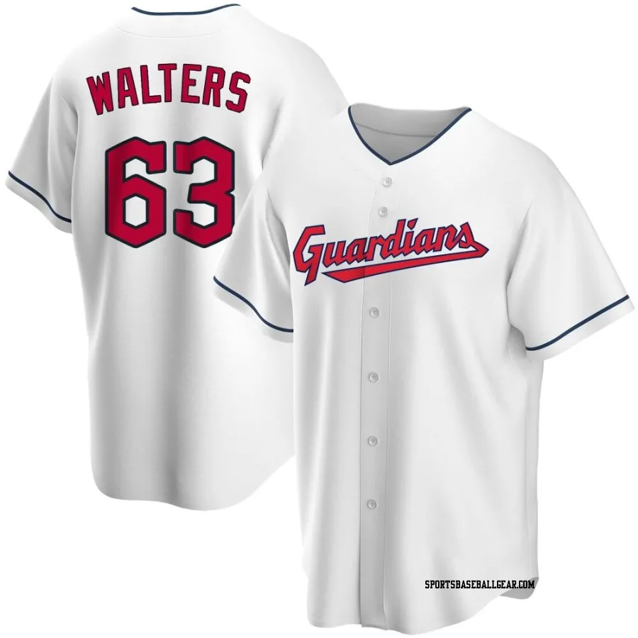 Andrew Walters Youth Cleveland Guardians White Replica Home Jersey