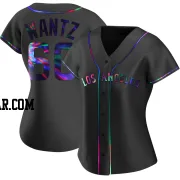 Andrew Wantz Women's Los Angeles Angels Black Holographic Replica Alternate Jersey