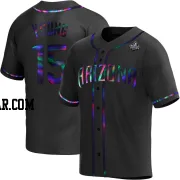 Andrew Young Men's Arizona Diamondbacks Black Holographic Replica Alternate 2023 World Series Jersey