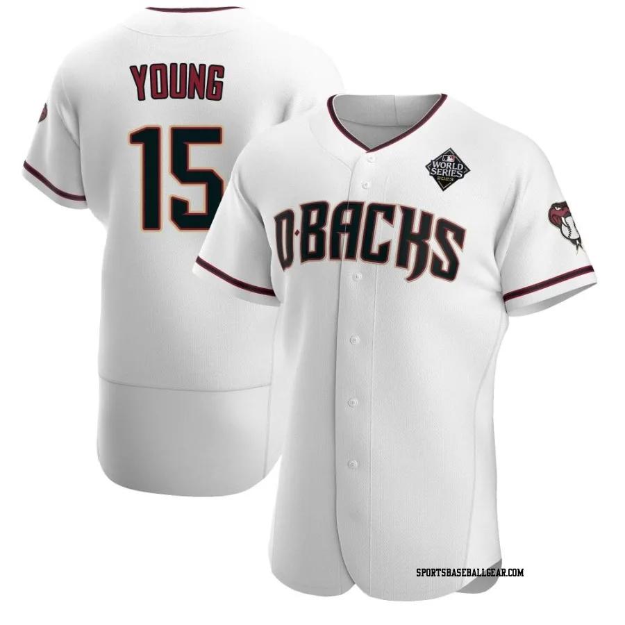 Andrew Young Men's Arizona Diamondbacks White Authentic Crimson Home 2023 World Series Jersey