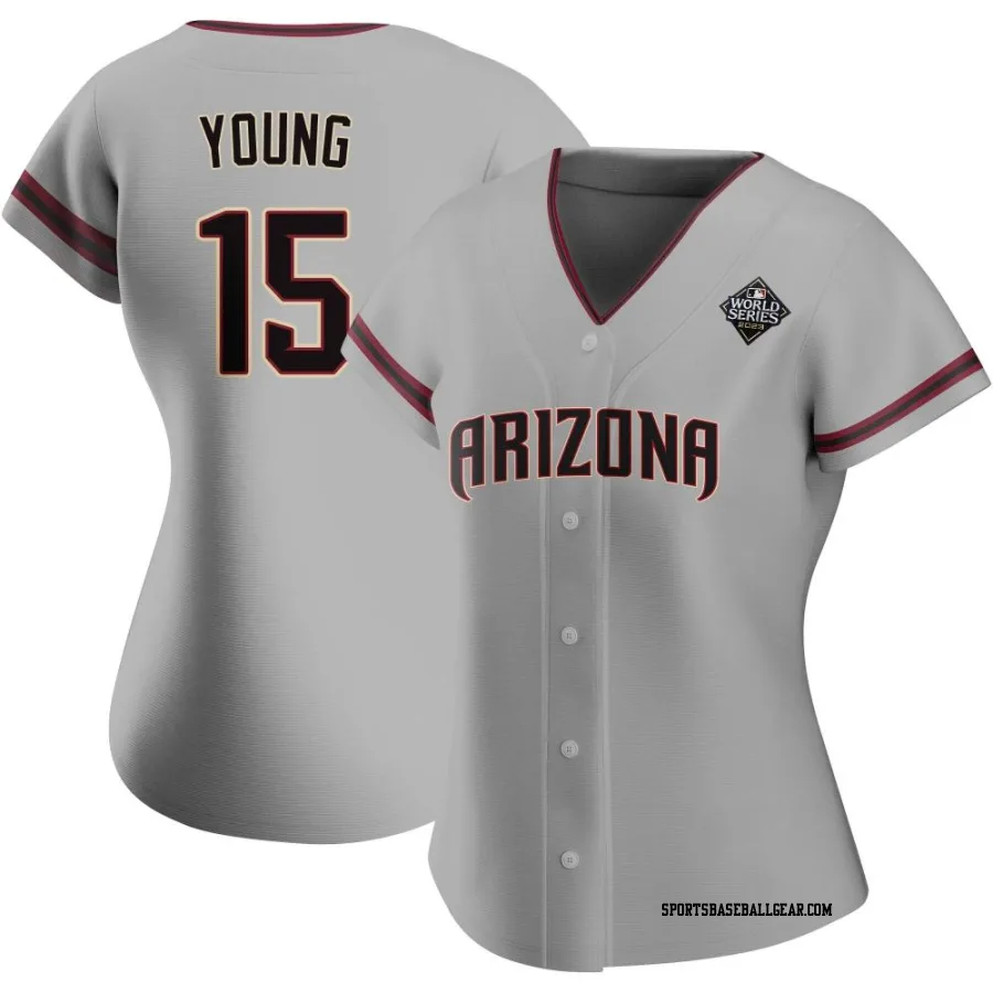 Andrew Young Women's Arizona Diamondbacks Gray Authentic Road 2023 World Series Jersey