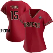 Andrew Young Women's Arizona Diamondbacks Red Authentic Alternate 2023 World Series Jersey